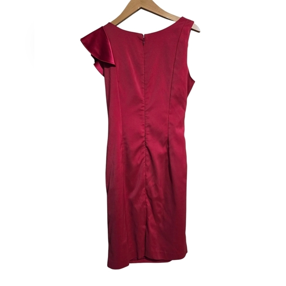 Beautiful Red Sexy Ruffle Le Chateau Dress, L - Picture 4 of 5